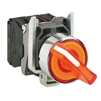 Interrupteur de transfert à deux vitesses Xb4bk125m5, NC + NO, IP69, IP66, IP67, commande à poignée standard jaune, série Harmony