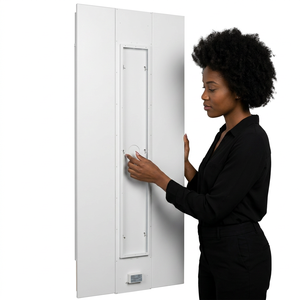 Calentador Eléctrico de Pared con Panel de Metal y Cristal de Carbono, 600W, Calentamiento Rápido, Termostato Ajustable, para Uso Doméstico - Product Image 3