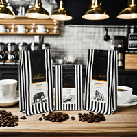 Sachets d'emballage alimentaire refermables avec valve, imprimés en héliogravure, résistants à l'humidité, pour café, lait et gelée, formats 16oz, 32oz, 500g, 1kg, 250g