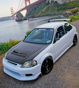 Capot en fibre de carbone de style JS pour <span class=keywords><strong>Honda</strong></span> Civic EK9 1999-<span class=keywords><strong>2000</strong></span>, avec boulons inclus - Product Image 5