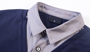 Nueva moda personalizada de imitación de dos piezas camisa de trabajo restaurante Bar personal uniforme superior camarero camarera estilo Casual Fabricación de <span class=keywords><strong>camisetas</strong></span> - Product Image 6