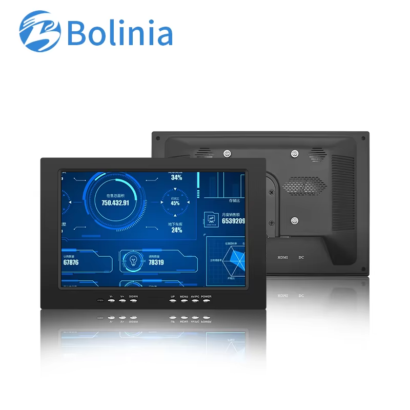 New Plastic Case 10.1 Inch LCD Resistive Touch Monitor with VGA AV for BNC USB Interfaces for Industrial Medical & Business Use