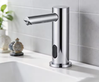 Distributeur automatique de savon liquide intelligent à induction Chrome pour hôtels – Robinet distributeur automatique de savon moussant/liquide pour salle de bain