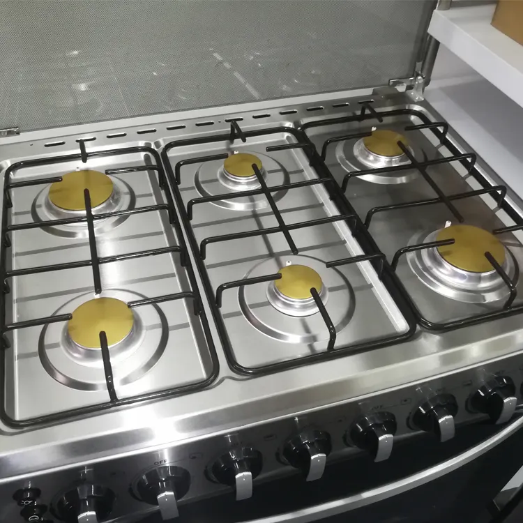 Cuisinière à gaz 6 brûleurs en gros avec four de Guangzhou GADALI