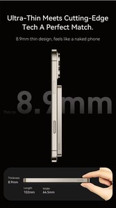 Banco de energía inalámbrico magnético de 5000mAh PD 22,5 W, carga rápida, pantalla LED, paquete de batería Mag seguro para iPhone 16/15 Pro/Mini - Product Image 4