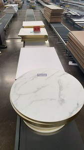 Lifepursue Aggloméré stratifié avec dessus de bord en laiton PVC <span class=keywords><strong>table</strong></span> de bistro en <span class=keywords><strong>fonte</strong></span> - Product Image 6