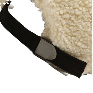 Lamb Wool Baseball Cap With Letter R Fleece Warm Winter Unisex Hat - Product Image 5