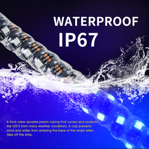 Factory Outlet Rgb Color Whip Light IP67 Led Whip Light Teléfono y Control remoto Led Light Whip para Atv Utv Suv Jeep Vehicle - Product Image 5