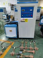 Machine de chauffage par induction haute fréquence pour coulée continue, boîte de vitesses PLC, alimentation automatique des métaux, faible bruit, température stable