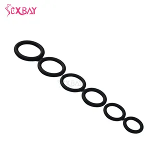 Sexbay cincin Kokang silikon medis populer Eropa dan Amerika Serikat enam ukuran berbeda tahan lama pria sangat elastis