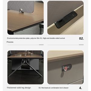 Mobili per Ufficio Modulari Moderni Postazioni di Lavoro Cubicoli Scrivanie per Uffici Amministrativi e Scrivanie per Dipendenti - Product Image 5