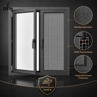 Ventana Abatible de Aluminio de Seguridad con Malla Protectora Integrada, Sistema de Ventanas Residenciales de Alta Calidad