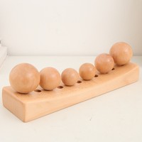 Outils de massage en bois, 6 modèles de balles pour points de pression, physiothérapie, libération du muscle psoas, masseur corporel portable et décoratif