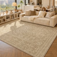 Luxury Victorian Patterned Rug Vintage Traditional Living Room Carpet Large Beige Ivory Oriental Style Area Rug Home Decor