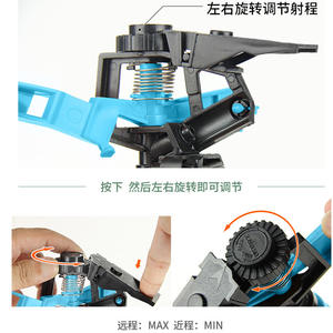 Arroseur oscillant de jardin en plastique, dispositif d'arrosage automatique rotatif, buse bleue 3105D pour l'irrigation des pelouses - Product Image 4