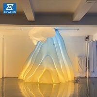 Modèle de montagne gonflable de style chinois personnalisé pour la décoration publicitaire d'événements scéniques en plein air