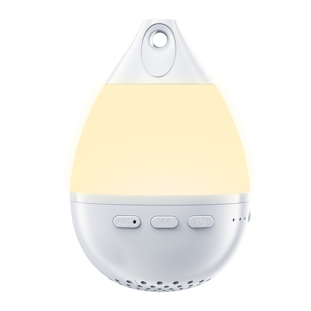 Portable Egg-Shaped Night Light with Timing Switch 26 Soothing Natural White Noises for Baby's Sleep for Household Use
