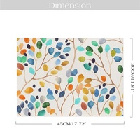 Nappe et set de table en lin à motifs floraux pour la maison, tapis de table résistant à la chaleur, tapis de table occidental pour hôtel