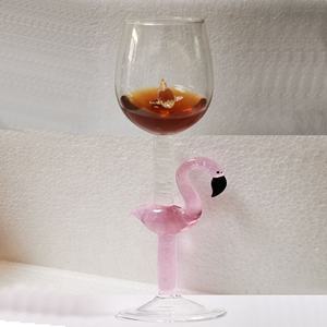 吹きガラスのワインカップ ムラーノガラスの動物の置物 ロングステムクラフト ゴブレットカップ ダイニングルーム サロン バー オフィス ホームデコレーション用 - Product Image 5