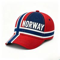 Casquette de baseball unisexe en sergé de coton lavé, 6 panneaux, motif étoiles et rayures drapeau USA, respirante et imperméable, toutes saisons