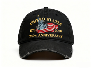 Özel Beyzbol Şapkaları Vintage Eskitme Görünümlü Şapka Nakışlı 2026 250. Yüzyıl Dönümü ABD Kartalı Amerika Birleşik Devletleri 250. Yıldönümü Şapkası - Product Image 1
