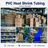 18650 21700 Selang Film Susut Panas PVC Biru untuk Kemasan Paket Baterai Lithium Lebar 210mm Tabung Susut Isolasi