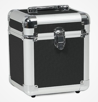 Étui de rangement pour disques vinyles en aluminium personnalisable de 7 pouces pour 50 singles, OEM et ODM pris en charge
