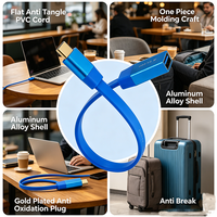 Câble adaptateur USB-C vers USB-A 3.0 OTG, transfert de données rapide 10 Gbps, câble plat en PVC de 0,3 m pour téléphone portable, ordinateur portable, plug and play