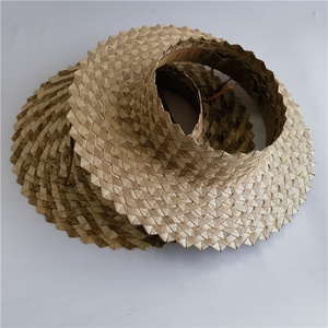 Trẻ Em Tự Nhiên Ánh Sáng Trọng Lượng Ngắn Vành Không Có Top Mở Vương Miện Vương Miện Không Có Papale Hawaii Bulrush Lauhala <span class=keywords><strong>Hat</strong></span> - Product Image 6