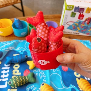 ของเล่นตกปลาแบบมอนเตสซอรี่สำหรับเด็ก ลายปลา สำหรับแผ่นผ้า 3 มิติ เสริมพัฒนาการเด็กเล็ก 0-24 เดือน - Product Image 2