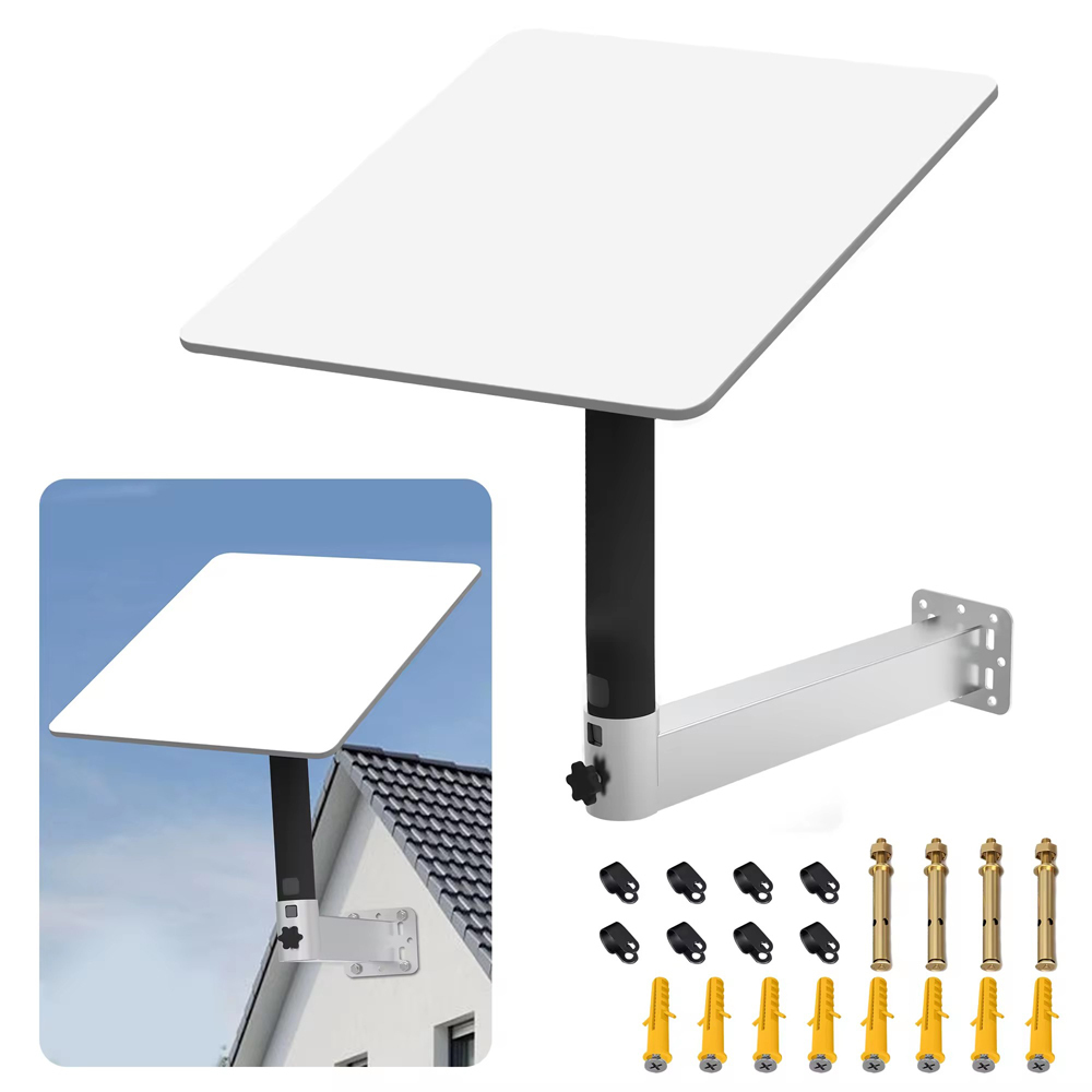 Support Mural Court Starlink - Kit Fixation Toit & Poteau Compatible Antenne V2 - Installation Robuste
