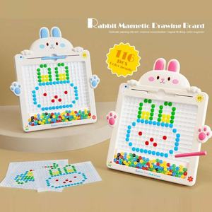 116 pz perline puntini magnetici tavolo da disegno bambini penna magnetica educativa sfera d'acciaio doodle board giocattoli perline magnetiche tavolo da disegno - Product Image 2