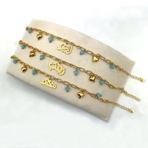 Accessoires de mode Baishite Nom arabe Bracelet laser Bracelet porte-bonheur de style classique