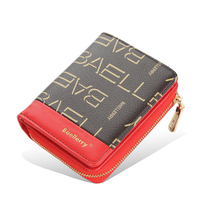 BAELLERRY Dompet Louis untuk Wanita, Dompet Pendek Retro Multifungsi, Dompet Ponsel Ritsleting, Tempat Kartu Desainer Mewah