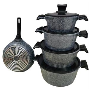 Ensemble de Cuisson de Luxe Antiadhésif en Aluminium de 17 Pièces, Casserole à Soupe avec Spirale pour Cuisinière à Gaz, Batterie de Cuisine Haut de Gamme Amovible en Métal Classique - Product Image 2