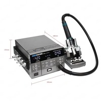 Station de Retravail à Air Chaud 8620DX PRO 1300W avec Contrôle de Température par Micro-ordinateur, Soudage BGA à Buse Courbe, Garantie 1 An