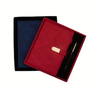 Set de Regalo de Cuaderno de Negocios Personalizado, Agenda A5, Cuaderno de Cuero PU al por Mayor, Diario de Lujo Personalizado con Bolígrafo de Regalo, Diario con Encuadernación Cosida - Product Image 1