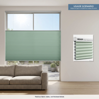 Tissu pour stores alvéolaires occultants intégraux en non-tissé spunlace imperméable, vert, 25 mm, sur mesure
