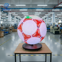 Écran LED sphérique flexible personnalisable P1.5 P2.0 P2.5 de 3 m de diamètre, écran LED en forme de globe pour centre d'exposition