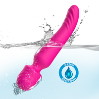 TMM Leistungsstarker Batteriebetriebener Zauberstab-Vibrator Silikon-Körpermassagegerät G-Punkt & Klitoris IPX7 Wasserdichtes Sexspielzeug für Frauen