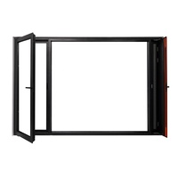 Fenêtre en aluminium à ouverture oscillo-battante avec micro-ventilation, double vitrage trempé, insonorisée et à rupture de pont thermique pour villa moderne