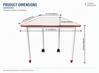 Table collaborative trapézoïdale modulaire pour une apprentissage flexible en classe
