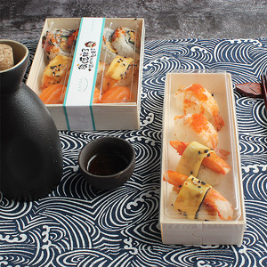 Hộp đựng thức ăn, khay đựng bánh ngọt, bánh sushi, bánh cheesecake, bánh ngọt, hộp cơm trưa bento bằng gỗ sinh học thân thiện với môi trường, có thể phân hủy sinh học - Product Image 6
