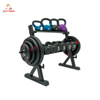 Support multifonction pour haltères, kettlebells et barres, organisateur de rangement robuste pour la maison et la salle de sport