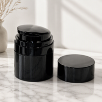Pot cosmétique sans air Amber AS, pot à crème sous vide, couleur personnalisée, conteneur recyclable pour sérum, lotion, soin de la peau
