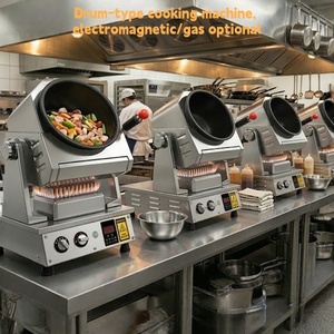 Máquina <span class=keywords><strong>de</strong></span> Cocinar <span class=keywords><strong>de</strong></span> Alta Eficiencia con Wok Giratorio Motorizado, Ajustable a <span class=keywords><strong>Gas</strong></span>/Eléctrico, Doble Uso <span class=keywords><strong>para</strong></span> Cocina Doméstica y Comercial - Product Image 4