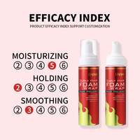 Logo personnalisé lissage mousse bouclée coiffante fabricant de cire mousse fixation forte enveloppement de cheveux mousse pour tresse moussante