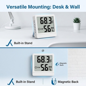Mini thermomètre numérique et hygromètre d'intérieur/extérieur, haute précision, pour serre, <span class=keywords><strong>cave</strong></span> à <span class=keywords><strong>vin</strong></span>, humidificateur - Product Image 4