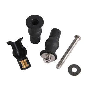 Wc Toilet Seat Hinge Fittings Kit Set Quick Release DIY Top Fix Rubber Well Nut