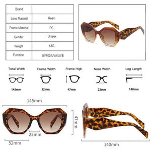 Gafas de Sol de Moda con Logotipo Personalizado, Gafas de Sol de Gran Tamaño con Montura Grande de Leopardo Colorido para Mujer - Product Image 5